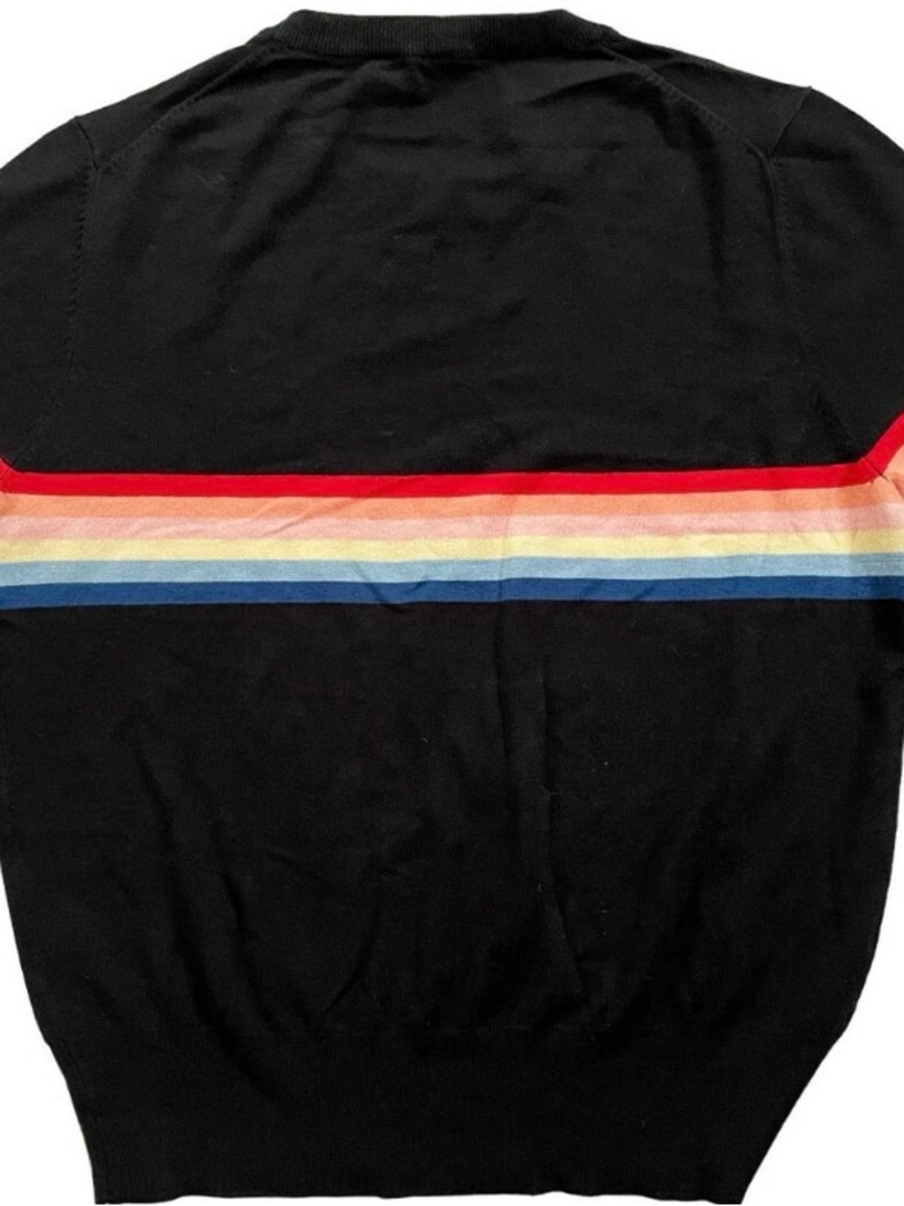 Spiritual Gangster x Madeleine Thompson Rainbow Stripe Knit Black Lightweight  L - Picture 4 of 8